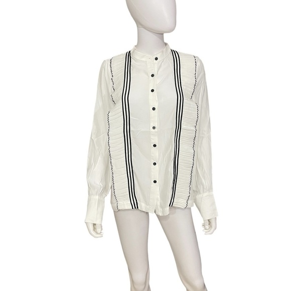 AMT White Black Striped Button Down Shirt
New - Picture 2 of 7